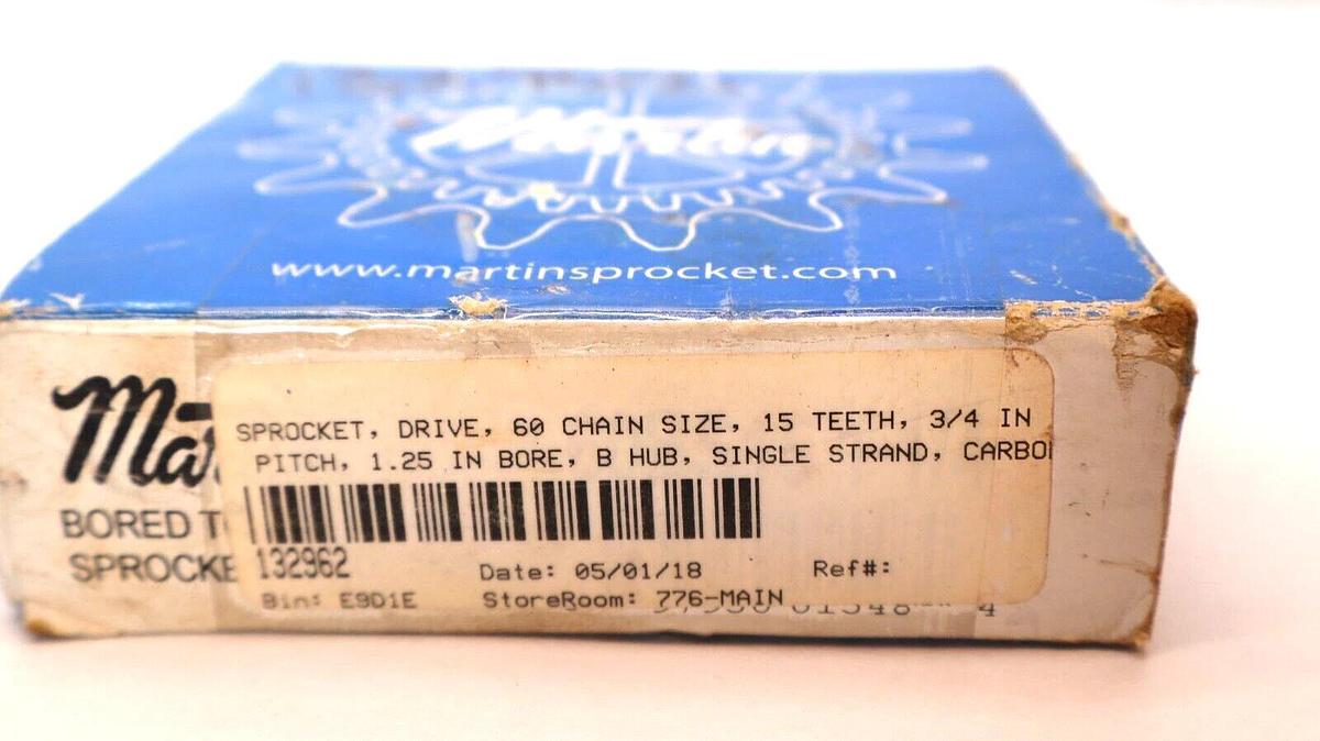 (NEW) MARTIN 60BS15 1-1/4" Bore Tapered Bushed Sprocket