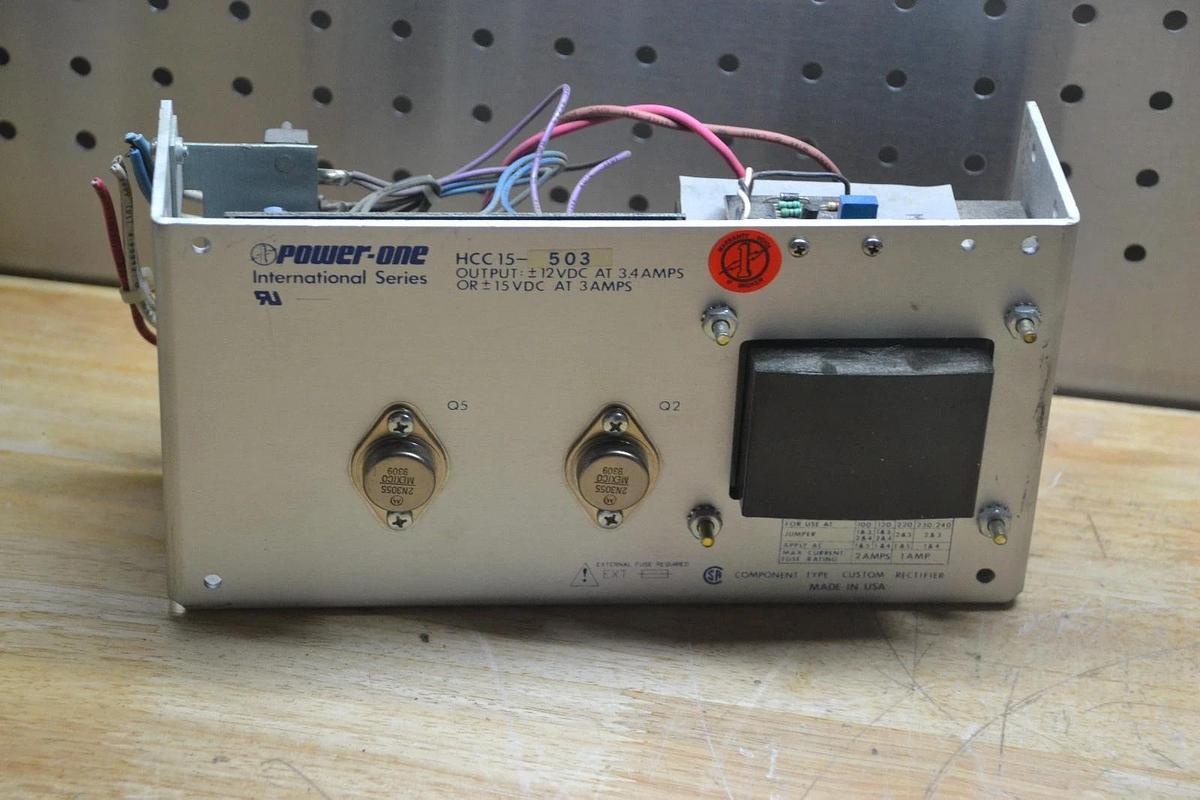 Used POWER-ONE POWER SUPPLY HCC15-503 output 12vdc 12v input 120v 240v