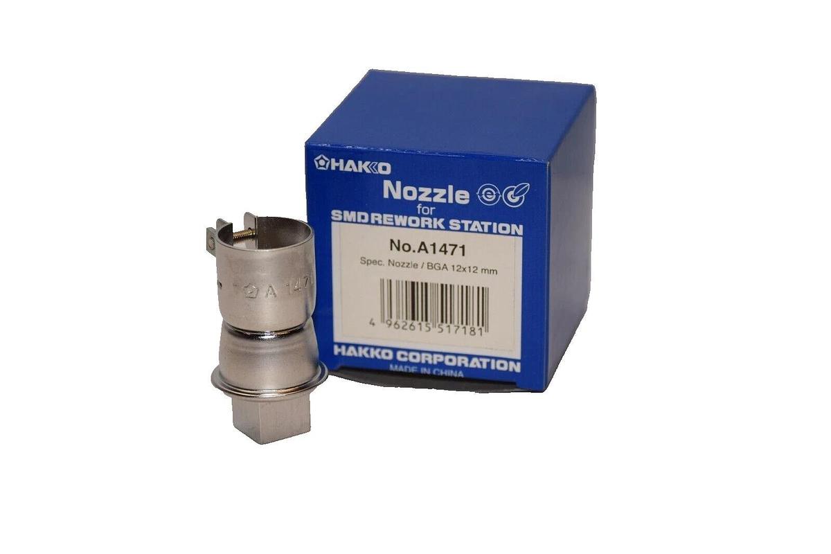 (NEW) HAKKO CORPORATION A1471 12x12mm Hot Air Desoldering Nozzle