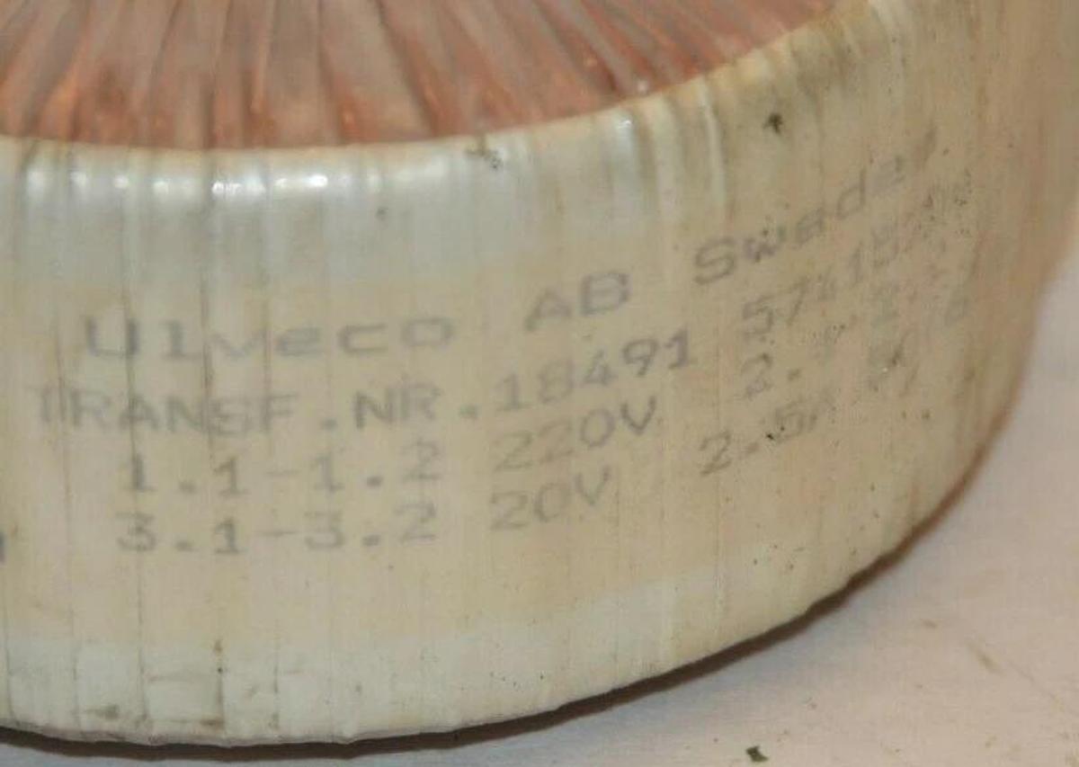 Used ULVECO AB 18491 5741520-7 220V 1.1-1.2 , 20V 3.1-3.2 Coil Transformer