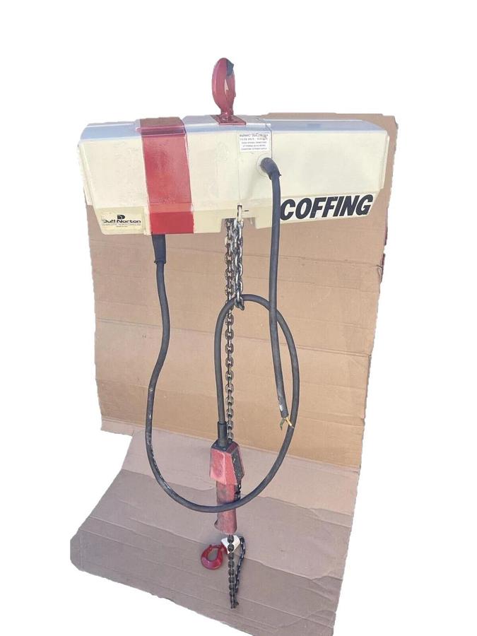 Used Coffing 1/2 Ton Electric Chain Hoist 1/2T 1000lb EC-10-16-1  115 / 230V 6' Lift