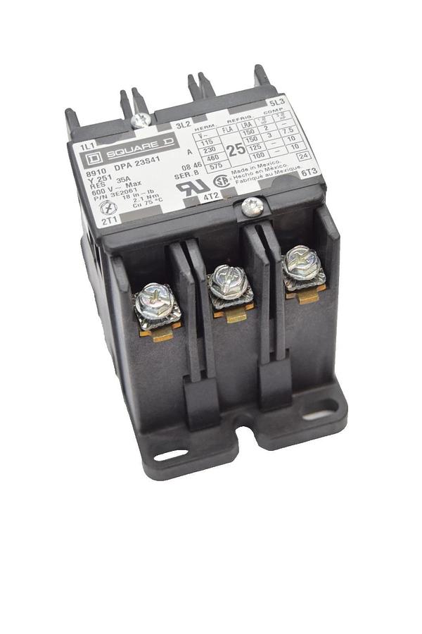 Square D Contactor 8910 DPA 23S41 Y 251 8910DPA23S41V02Y251 35A 120v coil (New)
