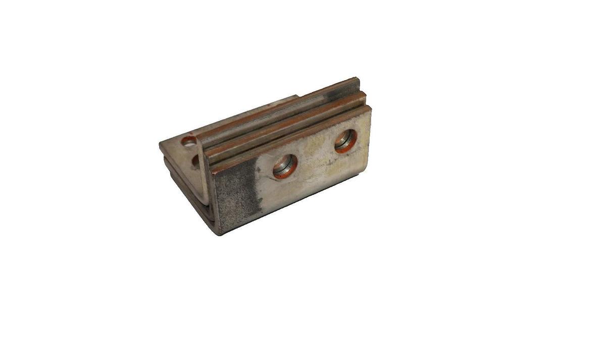 Used 4" x 2-1/2" x 2" x 1/4" Copper Buss Bar Plate (Lot of 3)