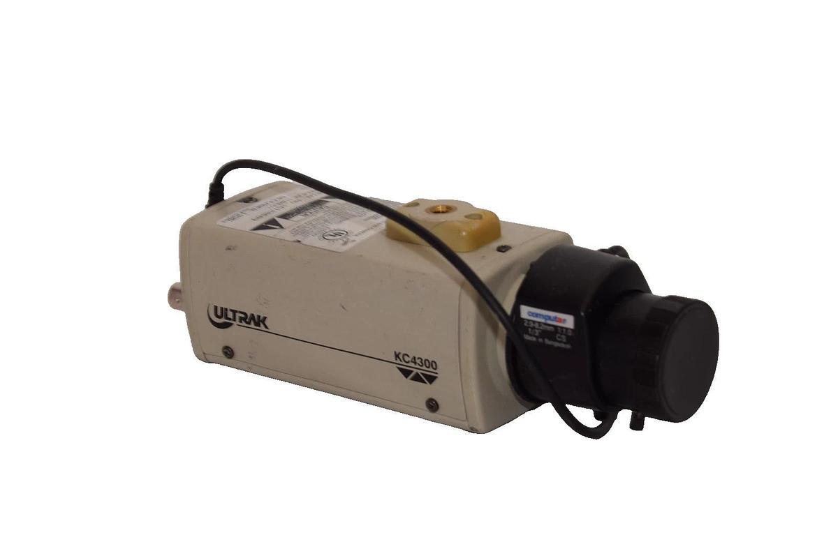 Used Ultrak KC4300 3.5W CCD B/W Security Camera w/2.9-8.2mm 1/3" Computar Lens