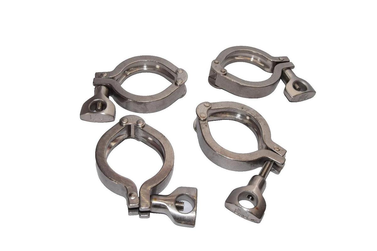 Tri-Clover 2-1/2" 304 Stainless Steel Sanitary Clamp (New - Lot of 4)