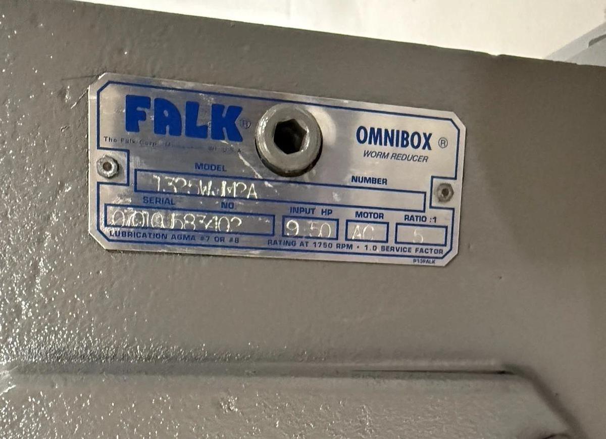 FALK Omnibox Worm Speed Reducer 1325WJM2A Ratio 5:1, 9.5 Hp (New)