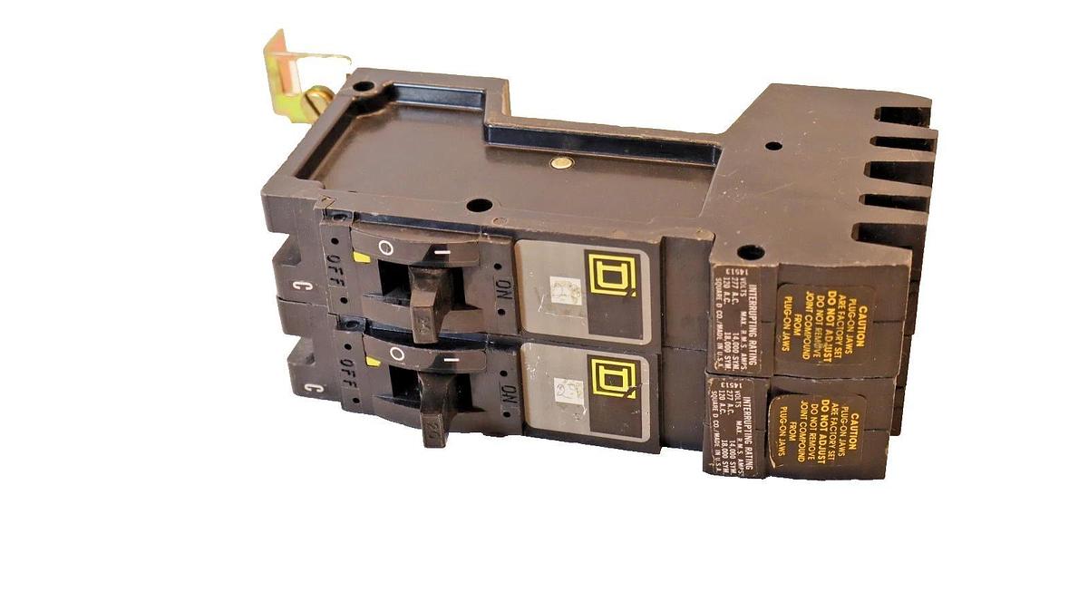 Used (Lot of 2) Square D Circuit Breaker 20A 20 Amp FY14020C 1p 1  Pole