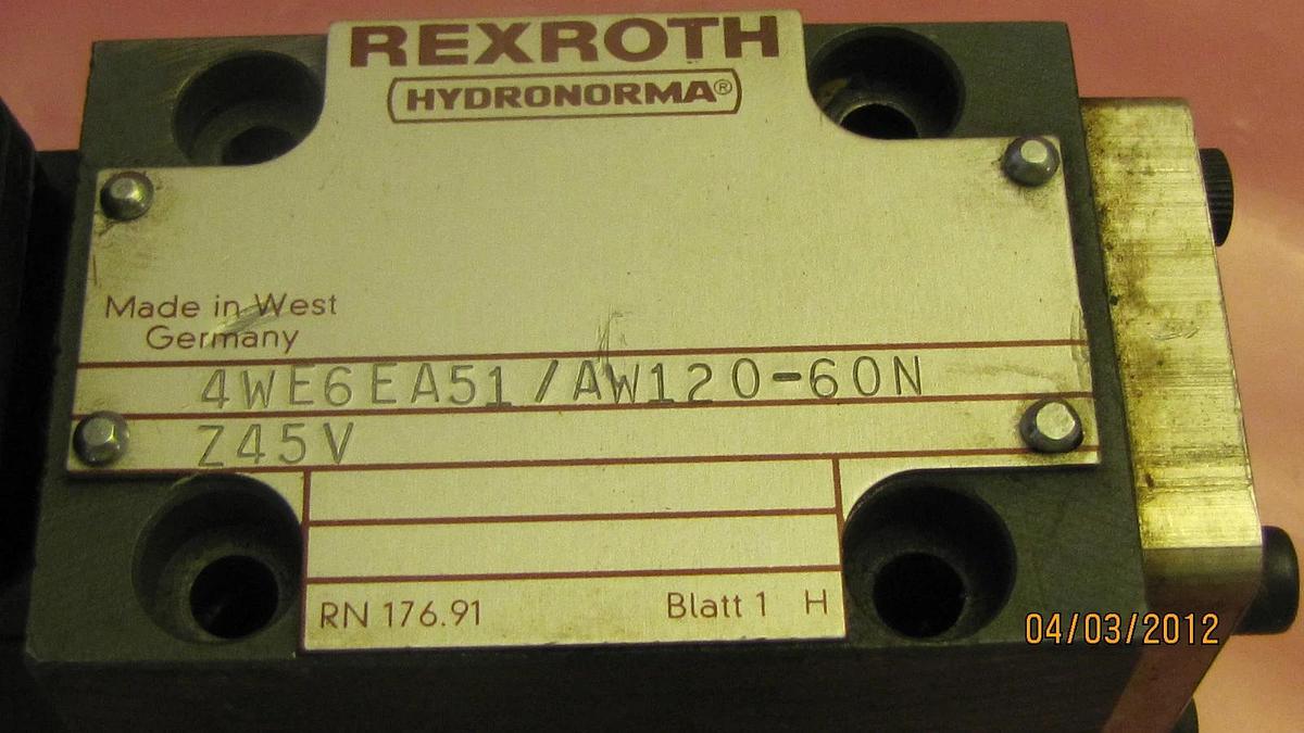 Refurbished REXROTH VALVE 4WE6EA51/AW120-60N 4WE6EA51/AW120-60NZ45V 4WE6EA51AW12060NZ45V