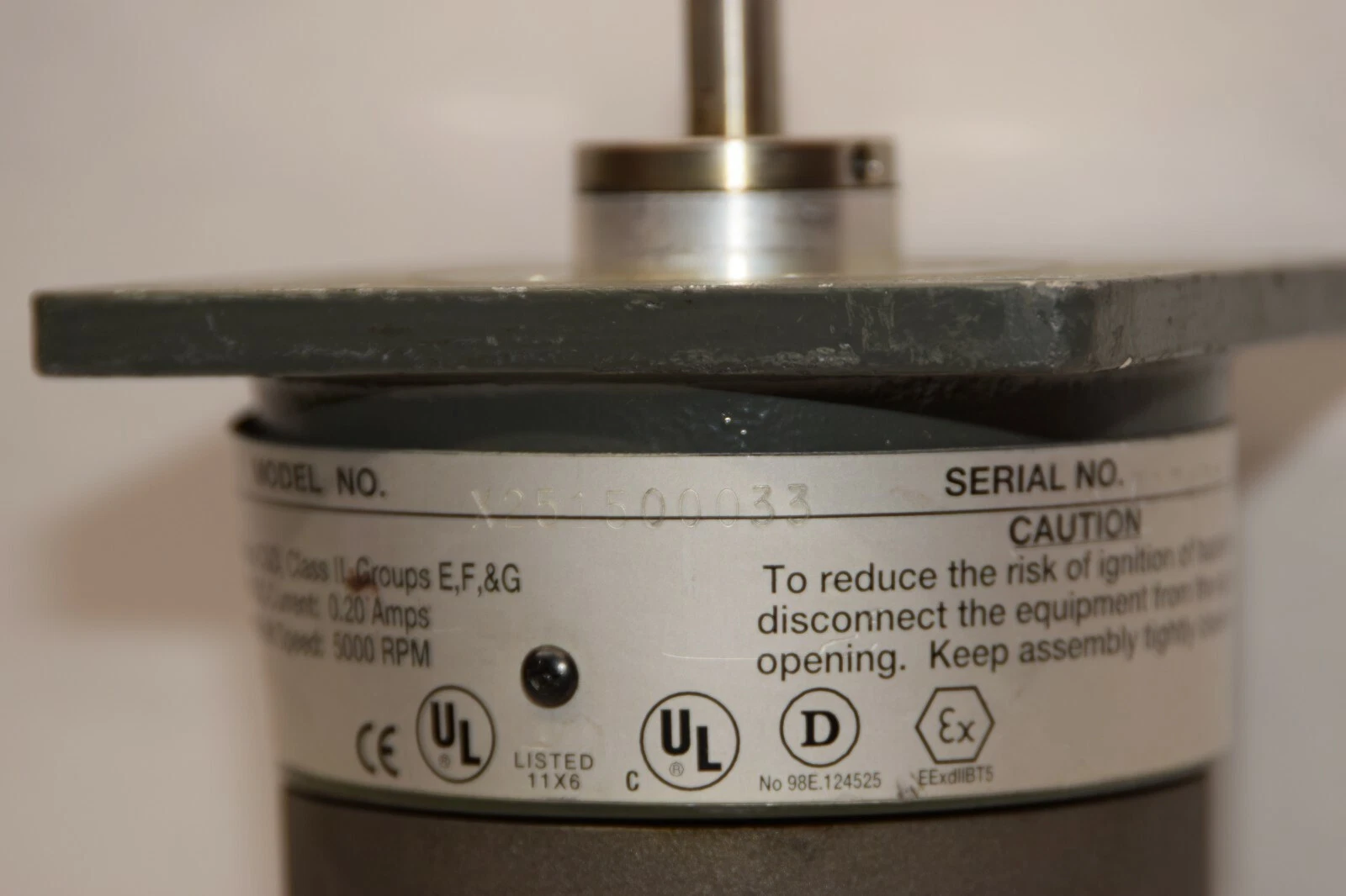 Used DYNAPAR X251500033 0.20A 5-26Vdc For Hazardous Locations Encoder