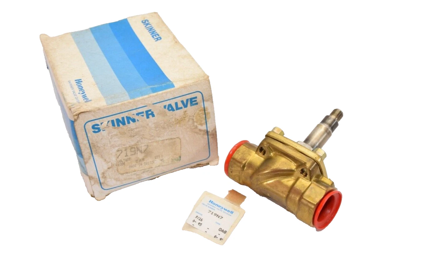 (NEW) HONEYWELL / SKINNER 719N7 2-way Valve 9/16" orifice
