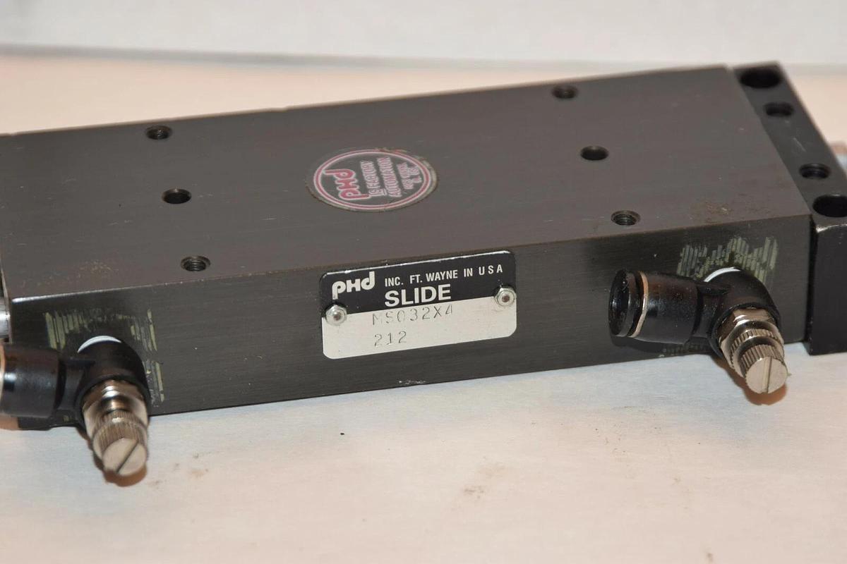 Used PHD Slide MS032x4 212 MS032x4212 Approx 4" Stroke Pneumatic Slide