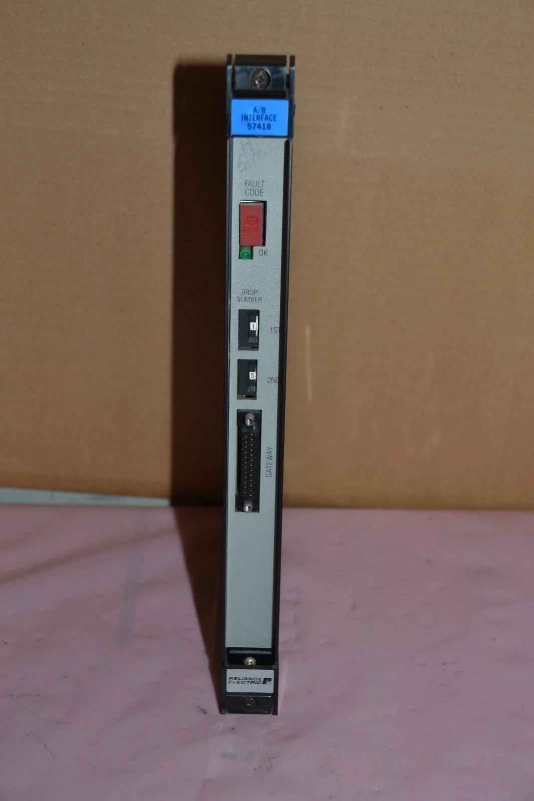 Used RELIANCE ELECTRIC 0-57418-E 57418 A/B INTERFACE MODULE
