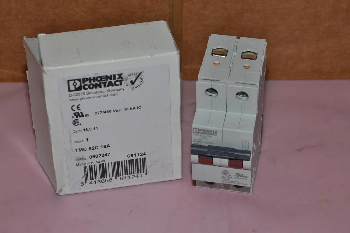 PHOENIX CONTACT TMC 62C 16A TMC62C16A 277/480VAC CIRCUIT BREAKER NEW