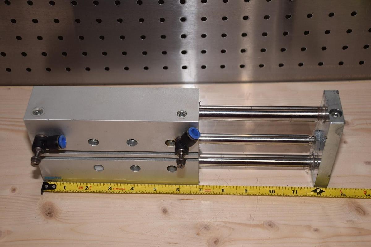 Used FESTO DFM-32-125-P-A-KF Pneumatic Guided Linear Drive Glide gripper cylinder