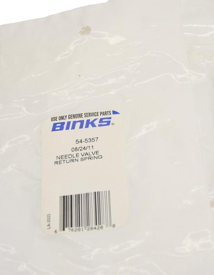 (NEW) BINKS 545357 Needle Valve Return Spring
