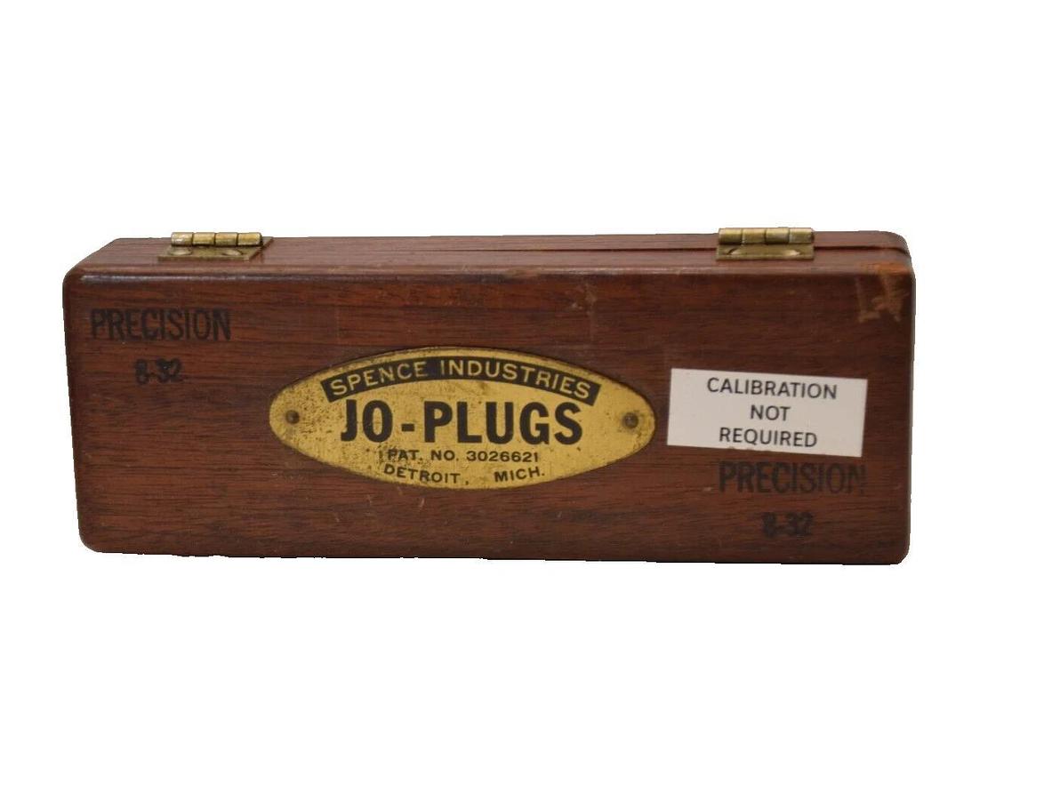 Used (Lot) JO-PLUGS Spencer Precision 1/4-20 & 8-32 Threaded Hole Machinist Tool READ