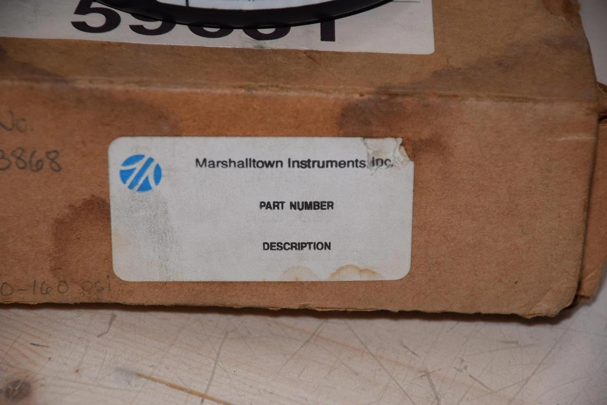 MARSHALL TOWN G23868 3.5" 0-160psi 1/4" 0-1100kPa INDUSTRIAL PRESSURE GAUGE NEW
