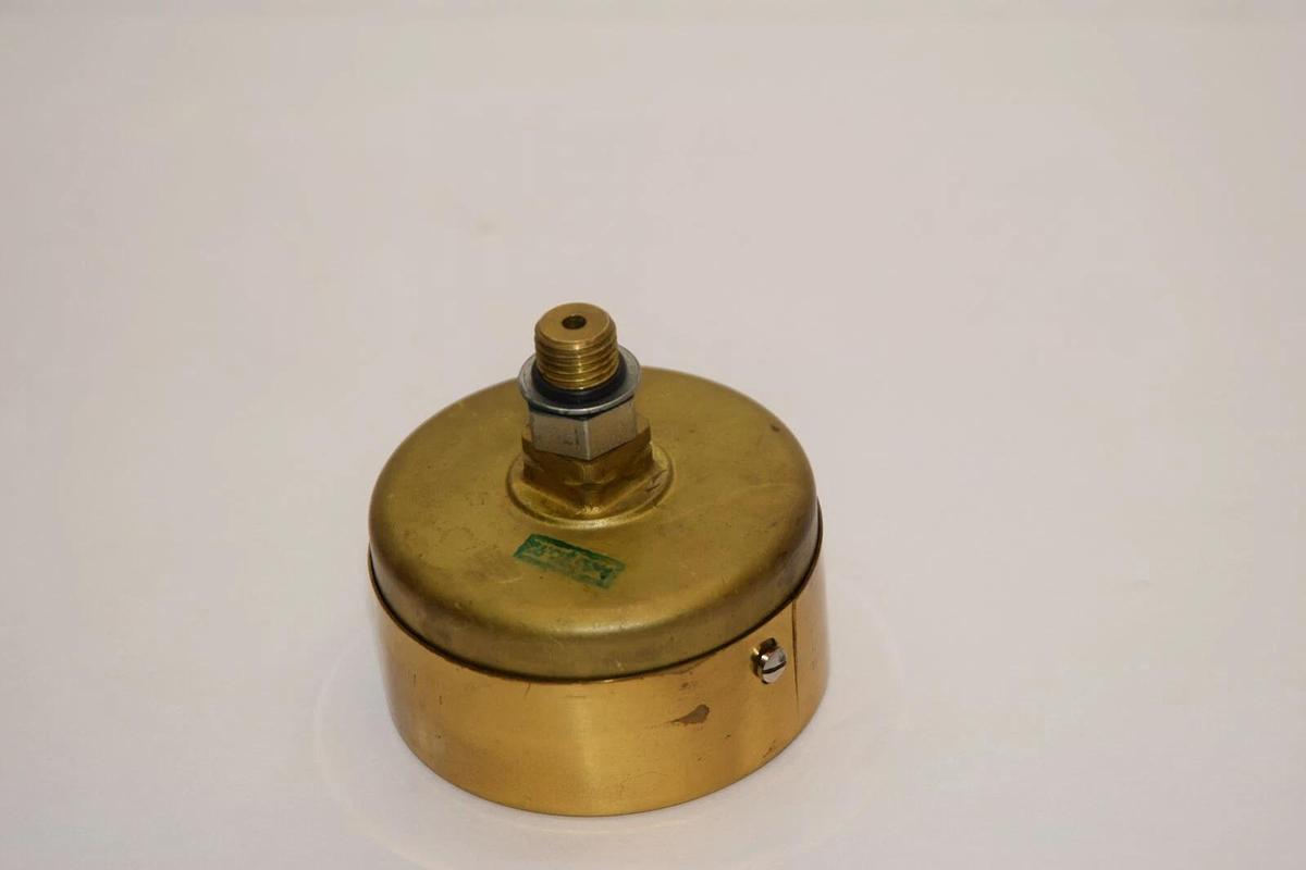 (NEW) NOSHOK / OILGEAR 0-3000psi 0-200 Bar 1/4" NPT Brass Back Mount Gauge
