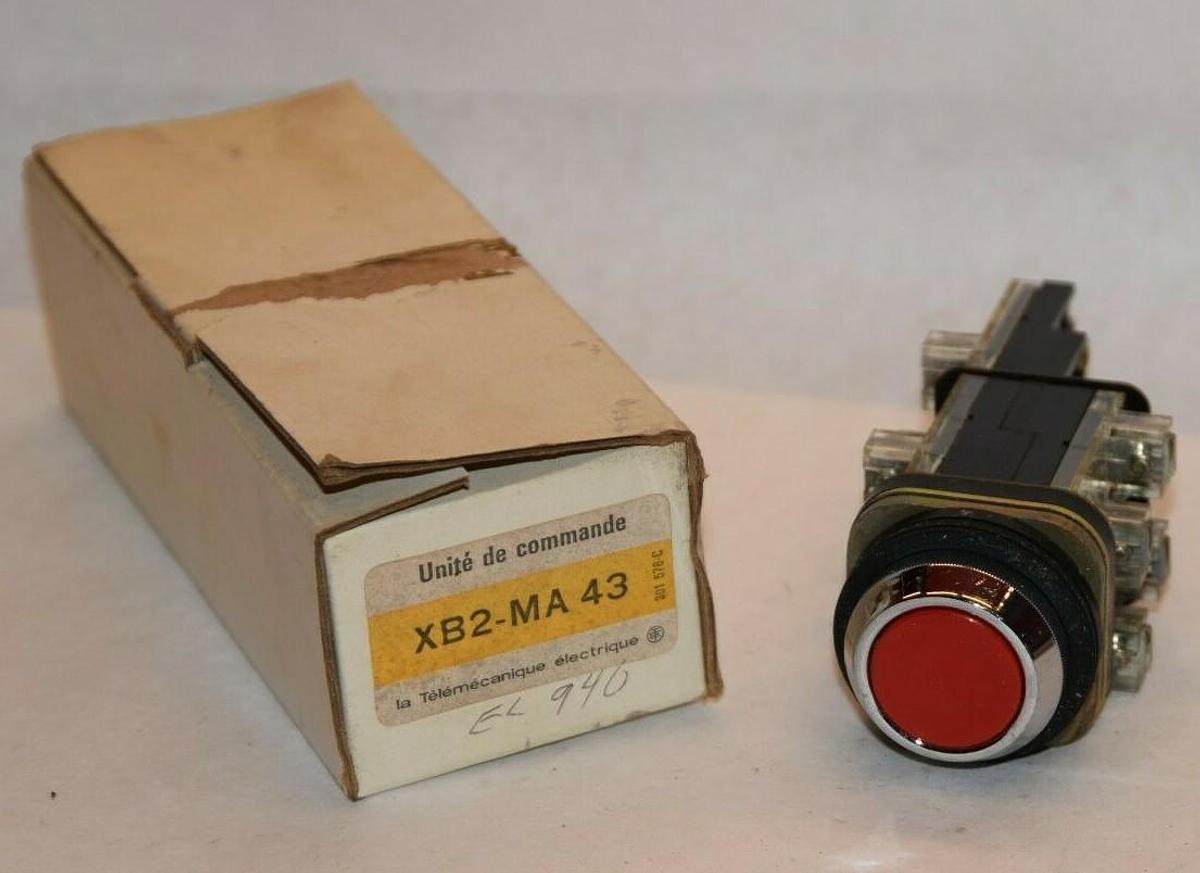 (NEW) TELEMECANIQUE XB2-MA 43 XB2MA43 Red Push Button