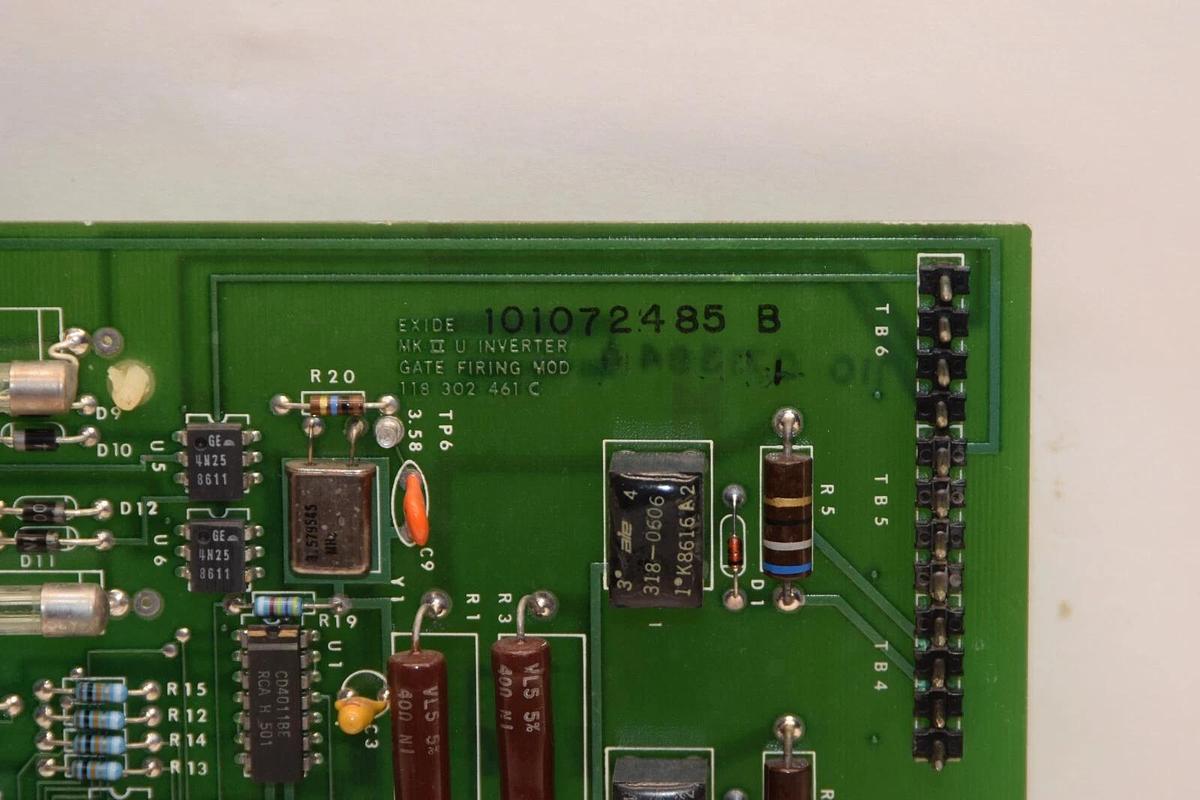 Used EXIDE 101072485B PCD 2V0 1186  MK II Inverter Gate Firing Mod PCB Assembly Board