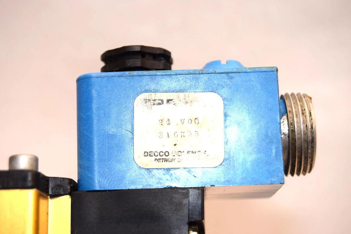 Used Ross W6077B3431 1-10Bar Pneumatic Solenoid Valve 24vdc coil
