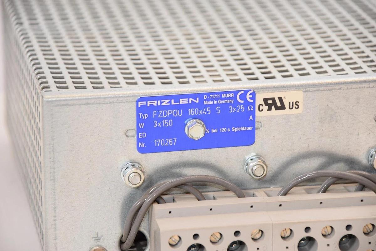 Used FRIZLEN FZDPQU , 160x45 S , 3x25Ω , 3x150 Resistor Bank