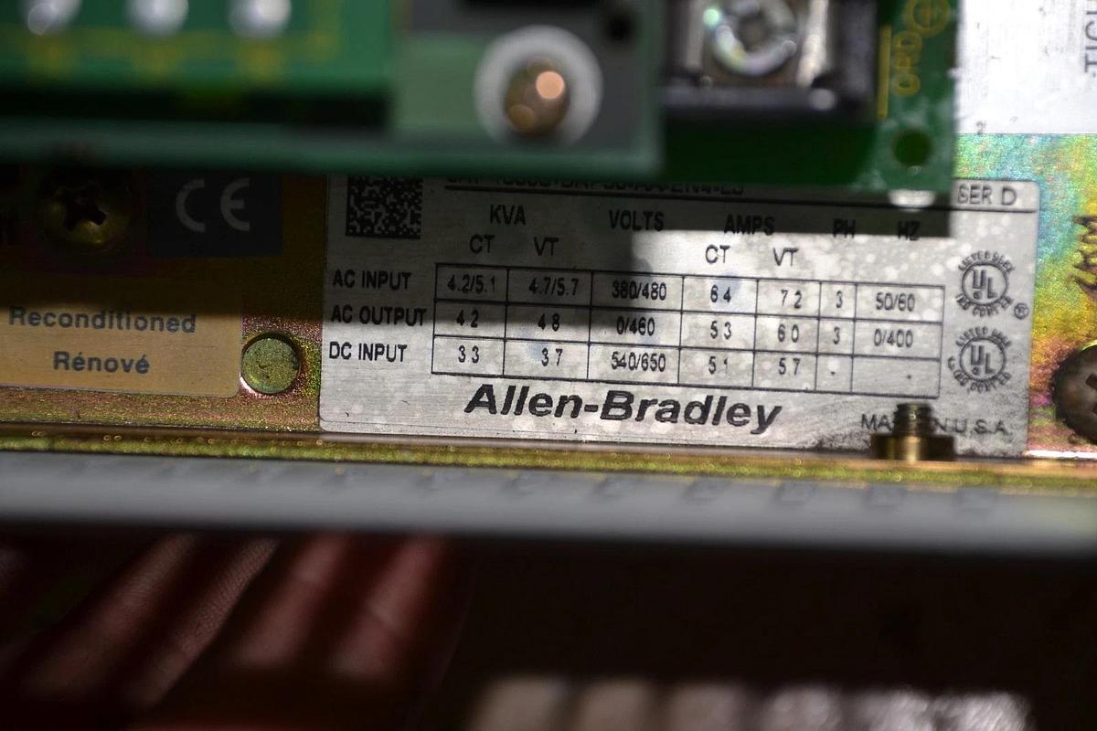 Used ALLEN BRADLEY 1336S-BRF30-AA-EN4-L5 4.2/5.1 KVA SERIES D 1336 PLUS DRIVE