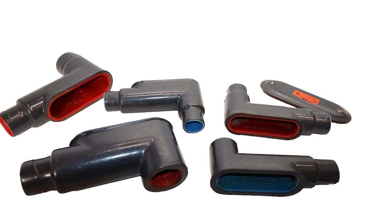 Used Plasti-Bond RedH20T 90° Conduit Body (Lot of 5)