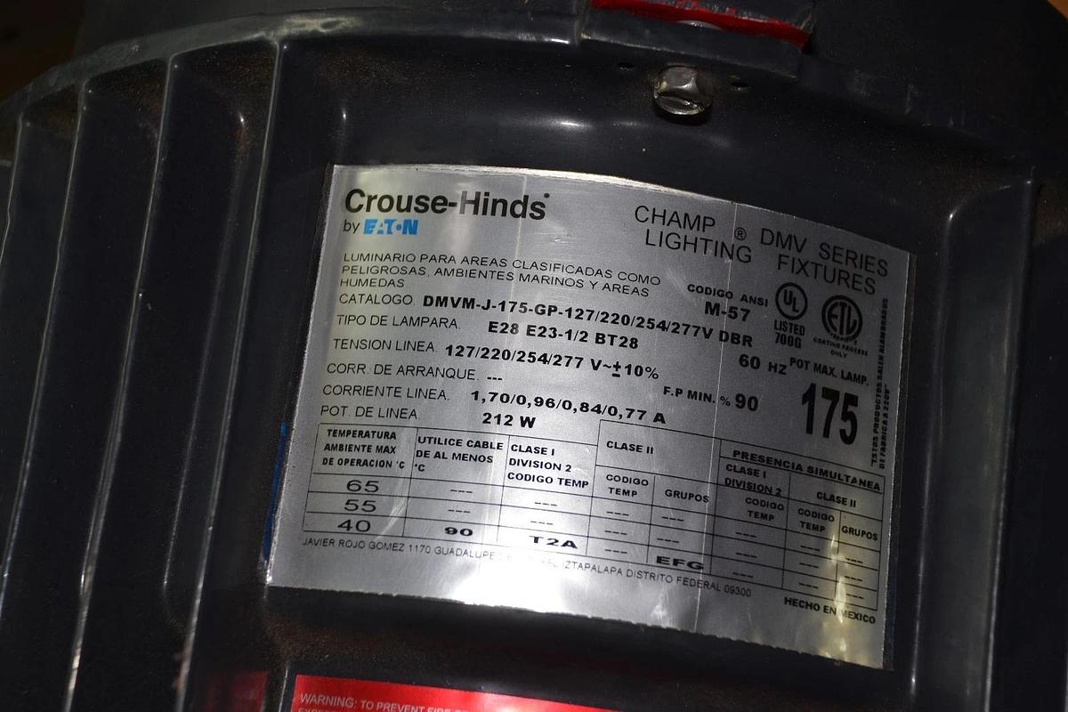 Used Crouse-Hinds Champ DMV Lighting DMVM-J-175-GP-127/200/254/277V DBR HAZARDOUS LOC