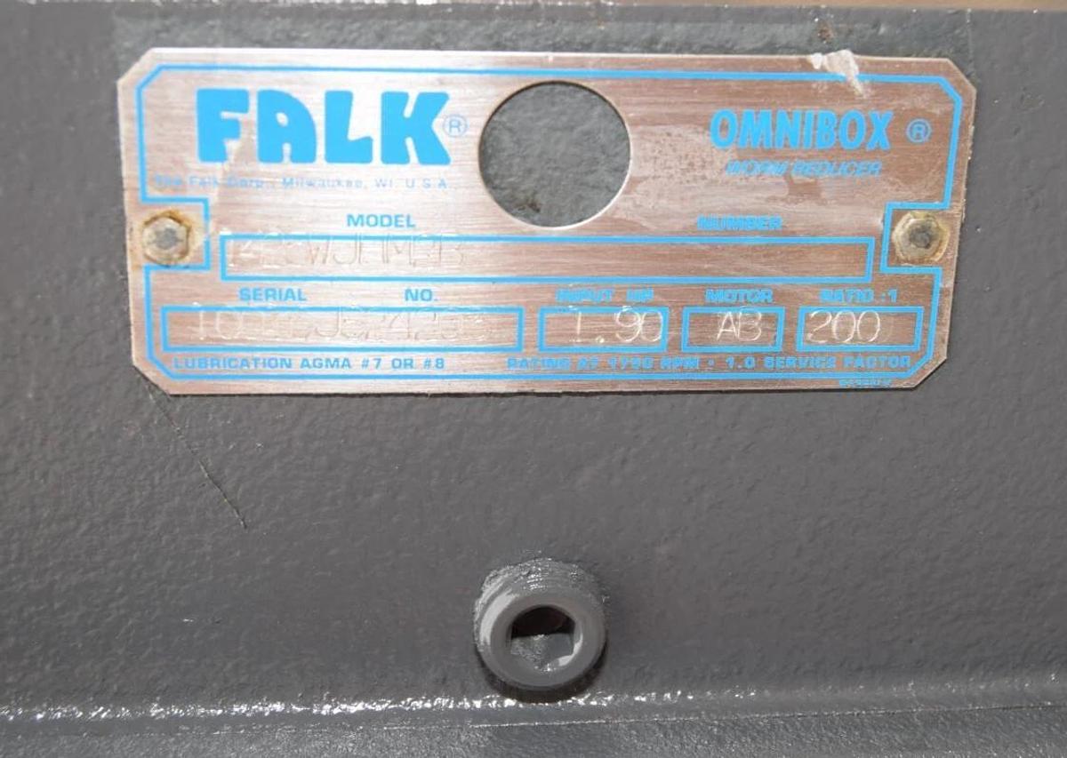 FALK Omnibox Worm Speed Reducer 1425WJHM2B 200:1  1.9hp 1750rpm (NOS)