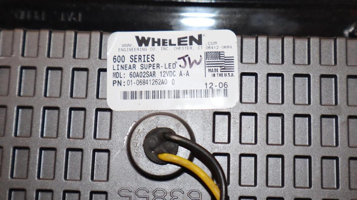 Used Whelen Linear Super LED Amber Cover 600 Series 60A02SAR 01-06841262A00 12Vdc