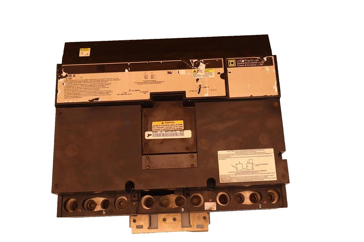 Used Square D Circuit Breaker 1200Amp SL1200 1200A Frame 600V 3Pole