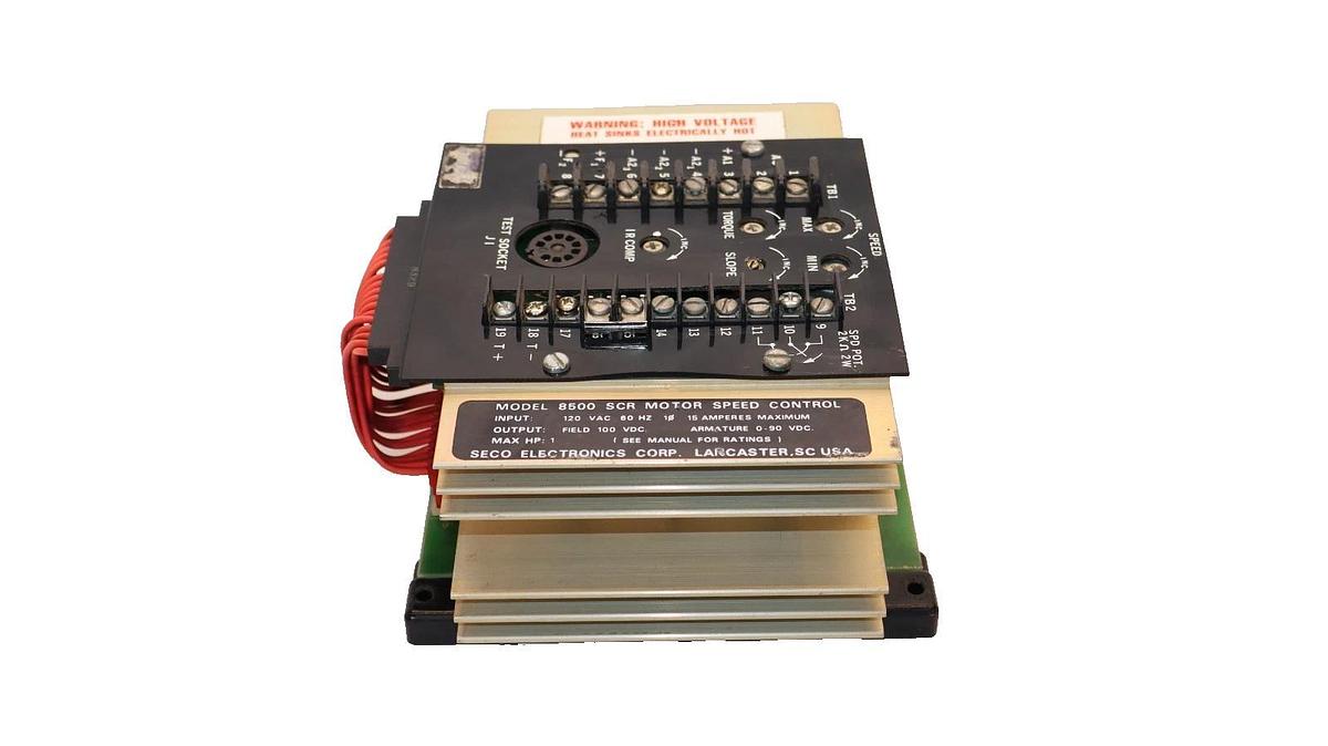 Used Seco Electroncis 8500 120Vac 60Hz 15Amp SCR Motor Speed Control