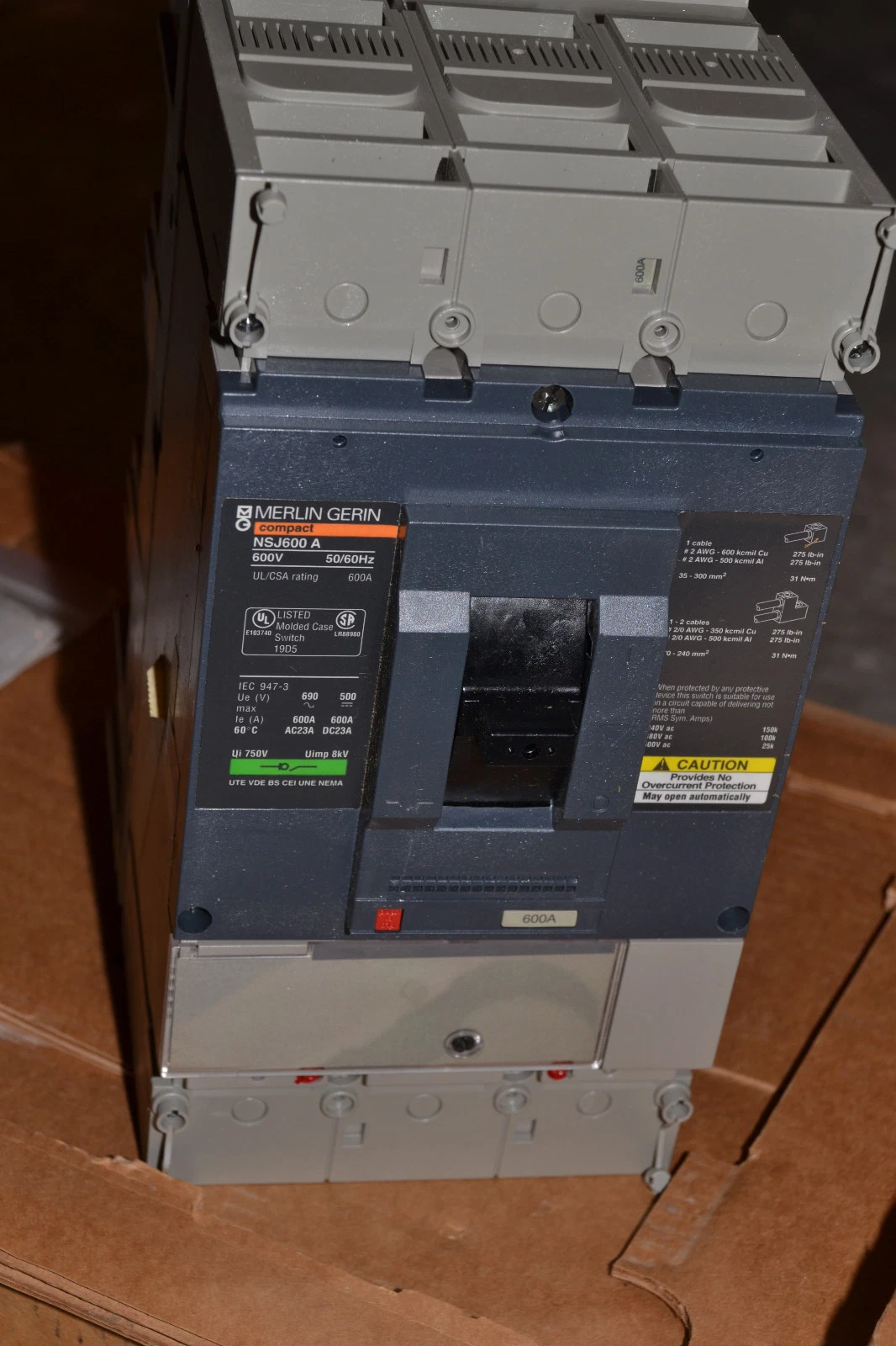 New MERLIN GERIN NJHN36000S60ABSO NSJ600a breaker 600 600A 600AMP 600 AMP