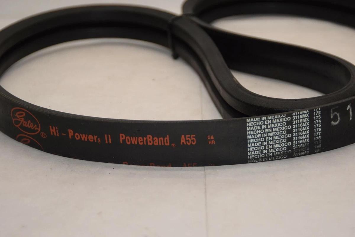 (NEW) GATES 2/A55 A55 Hi-Power PowerBand V-Belt
