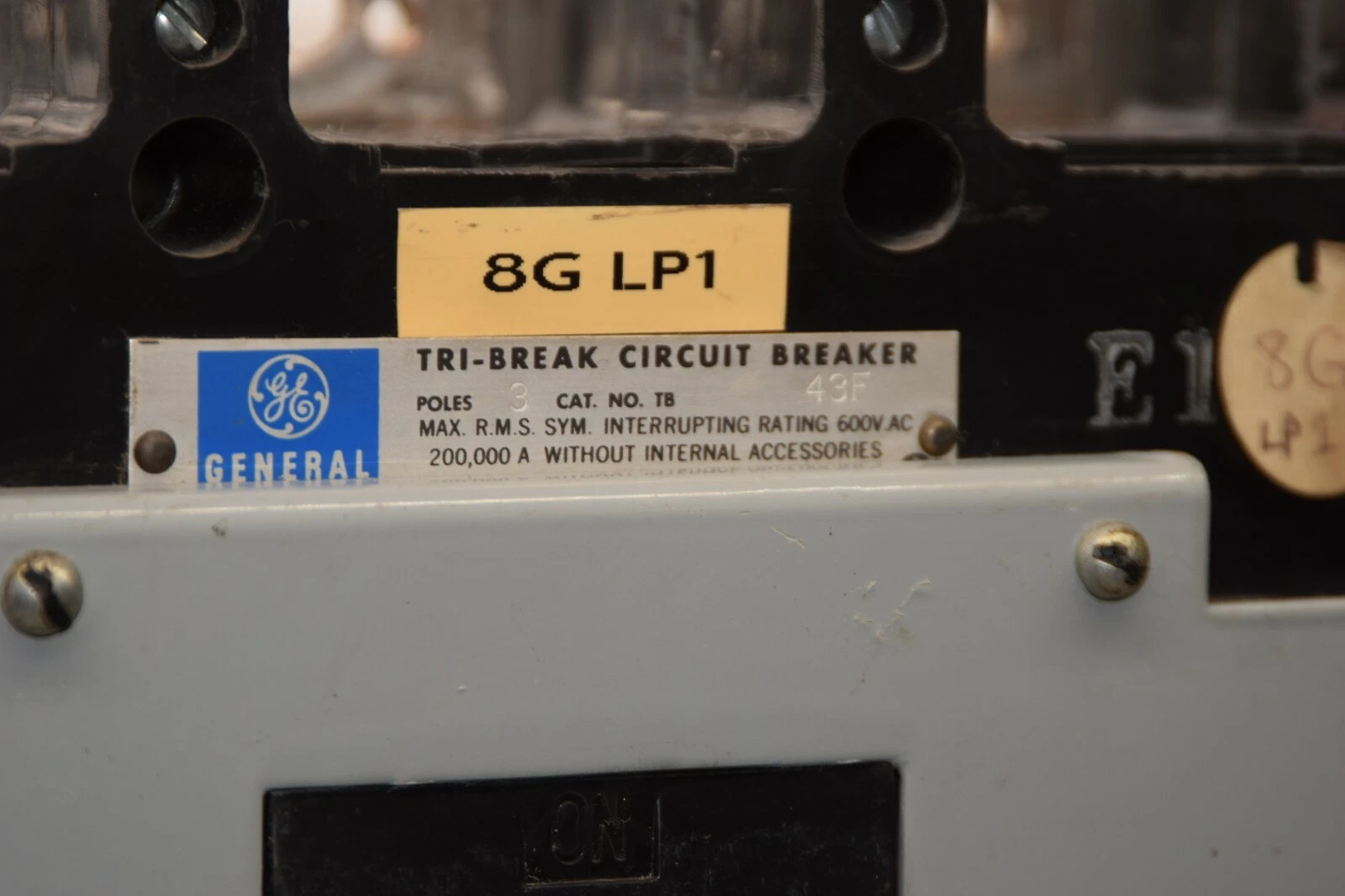 Used GE GENERAL ELECTRIC Breaker Tri-Break TB43F 400A 400 Amp 1200-3500A Adj 3P