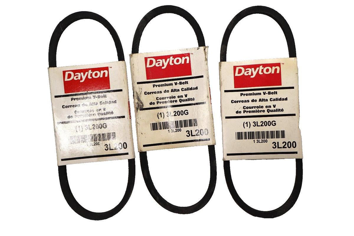 (NEW - Lot of 3) DAYTON 3L200G Premium V-Belt