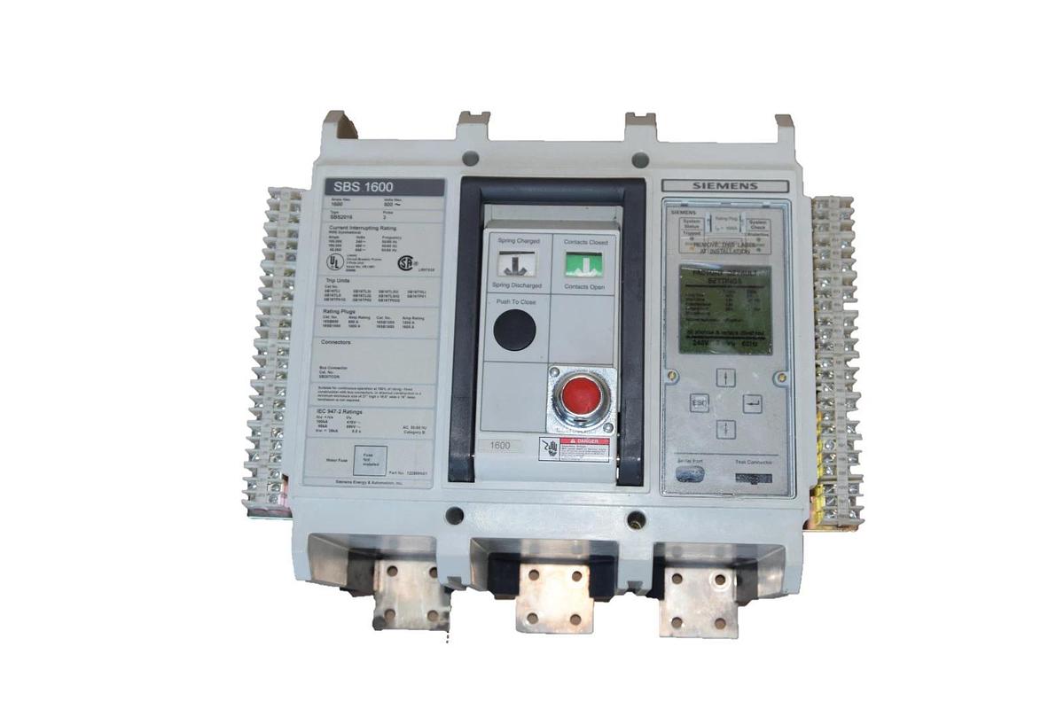 (New) Siemens SBS1600 SBS2016 Breaker 1600 AMP 600VAC
