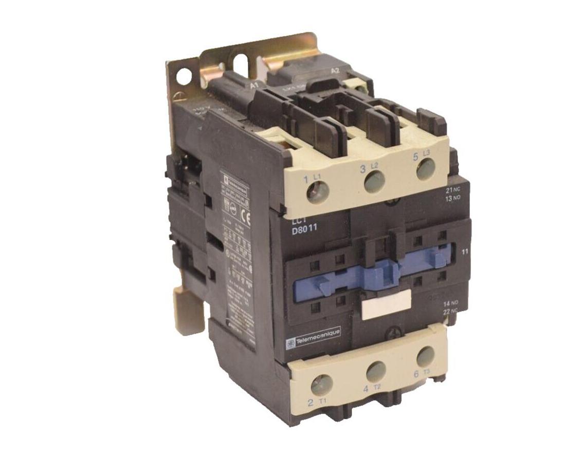 Used TELEMECANIQUE LC1 D8011 , LC1D8011 3Ph Contactor 110V Coil