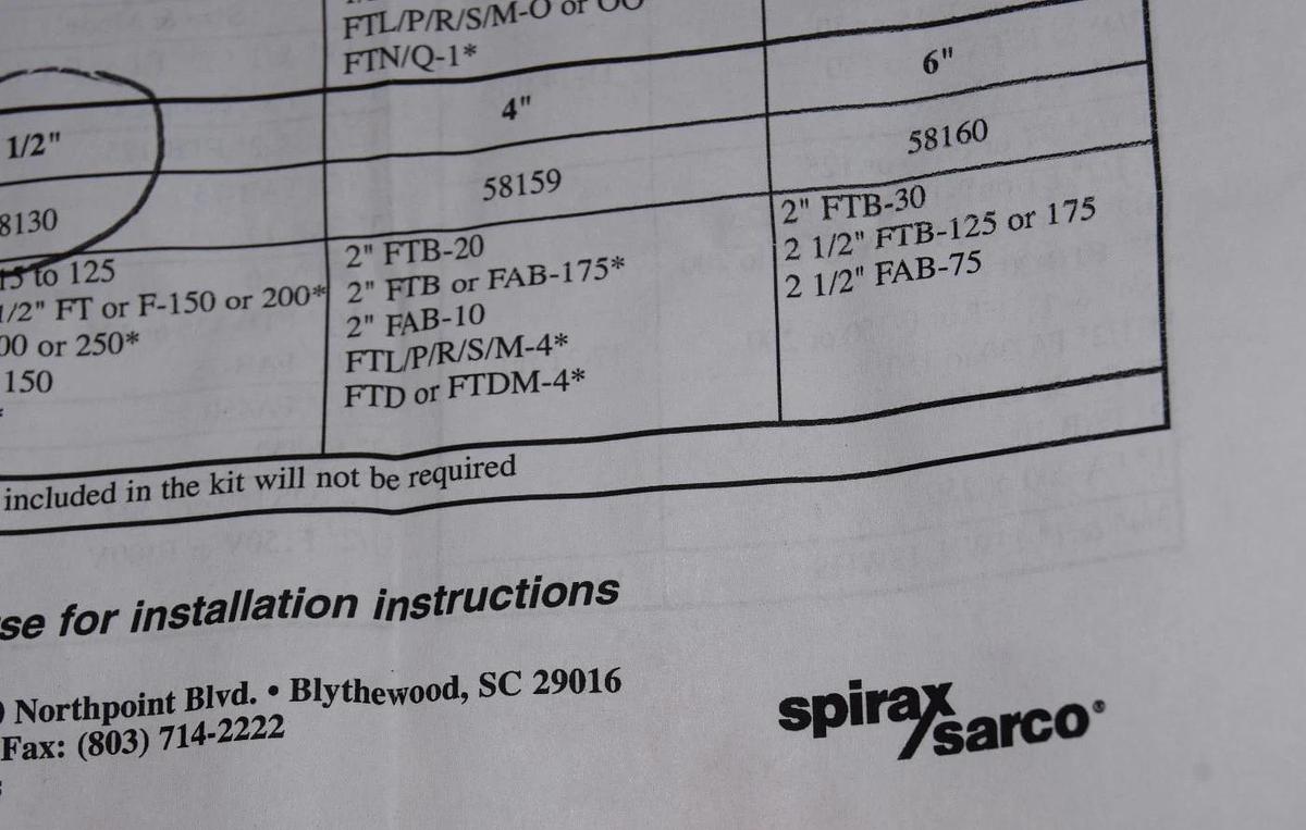 Spirax Sarco 3-1/2" Float Ball Kit 3.5" 58130 (NEW)