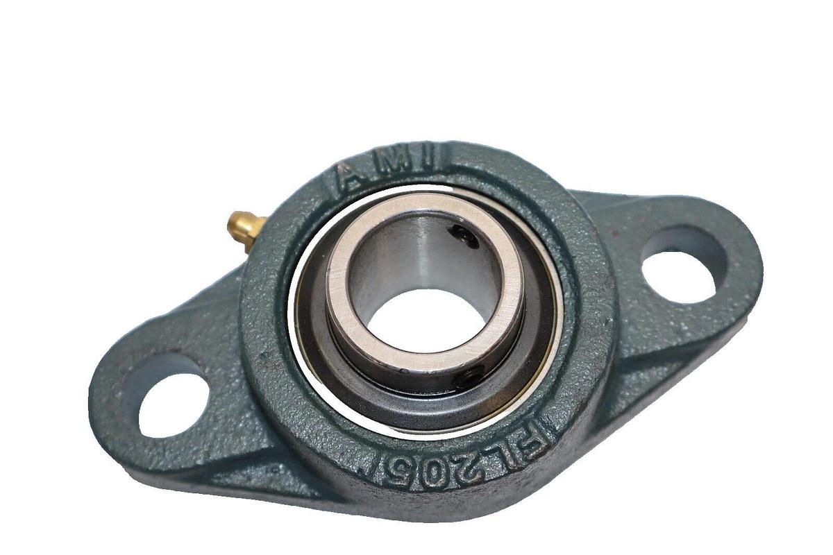 (NEW) AMI FL205 2-Bolt Pillow Block Bearing With YAR205-2F Bearing Insert