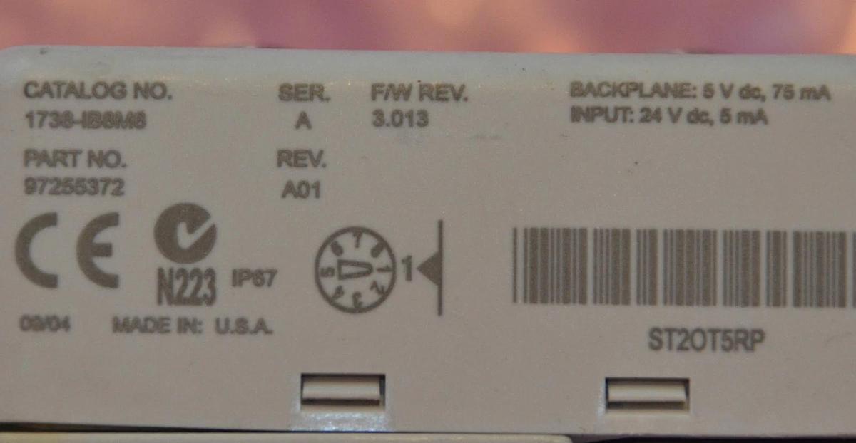 Used ALLEN BRADLEY INPUT MODULE 1738-IB8M8 1738 IB8M8 1738IB8M8 24V 24 V DC