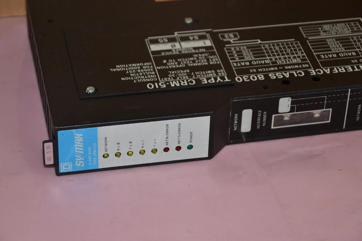 Used Square D Sy/Max Symax Sy/Net Network Interface 8030 CRM-510X CRM-510 H2 Rev 5