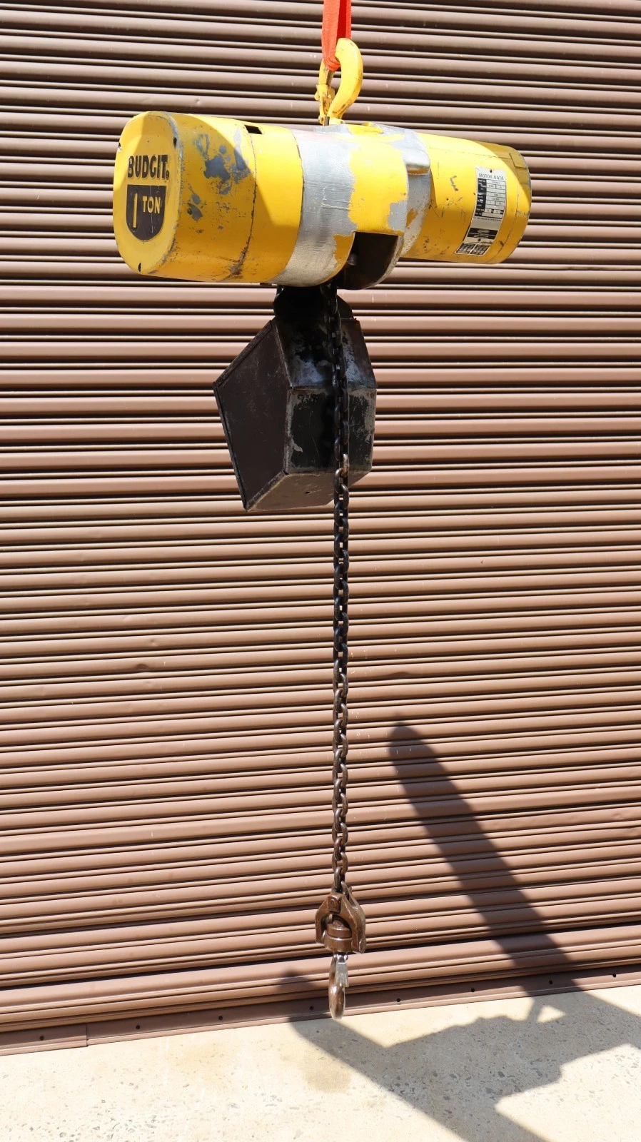 Used Budgit Chain Hoist 1 Ton 2000lb K-356-2 309826-87A  10" Chain Drop 230/460v 3ph