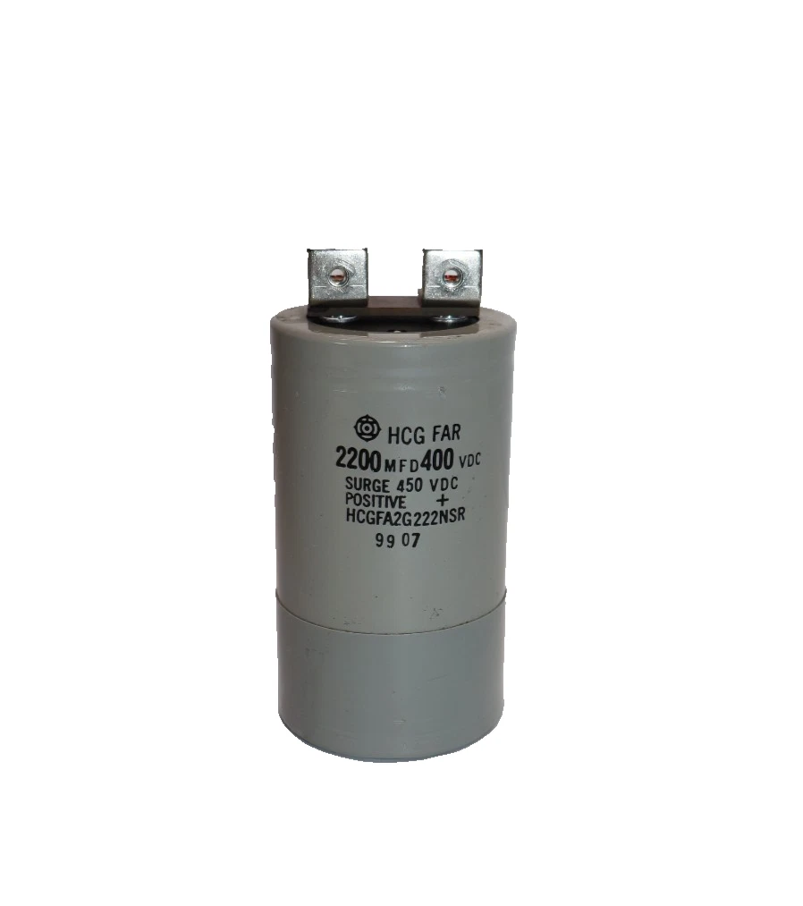 Used Hitachi HCG FAR 2200mfd 400Vdc Capacitor HCGFA2G222NSR