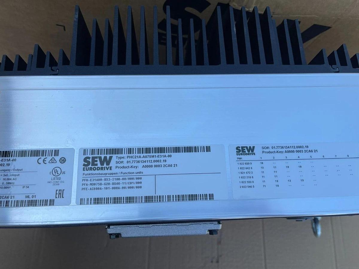 SEW Eurodrive MOVIPRO ADC Drive Inverter PHC21A-A075M1-E31A-00 7.5kw 10hp (NEW)