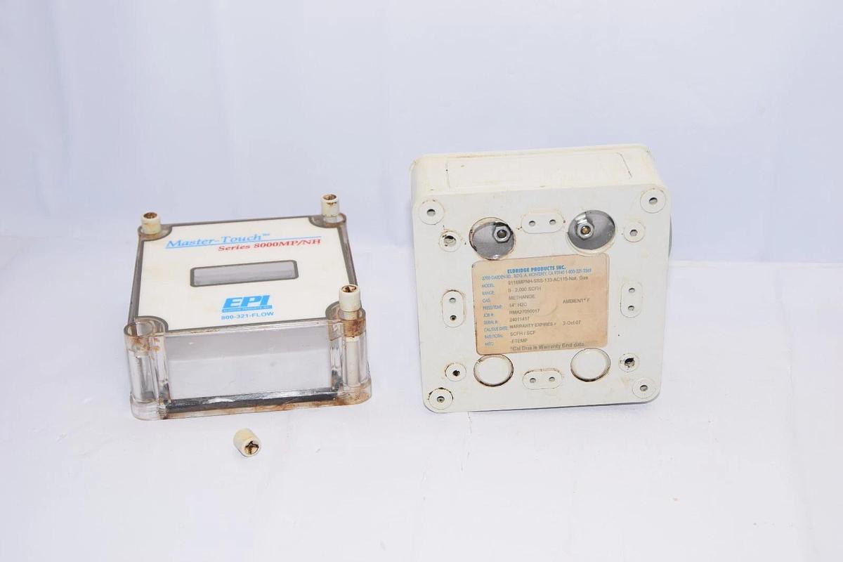 Used EPI 8116MPNH-SSS-133-AC115-NAT Master-Touch Series 8000MP/NH Gas Mass Flowmeter