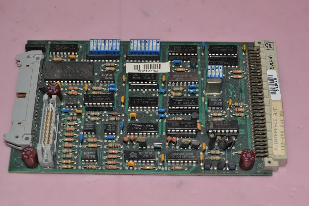 Used SCHLAFHORST ELECTRONICS 117-655 541 GD 117655541GD INTERFACE BOARD