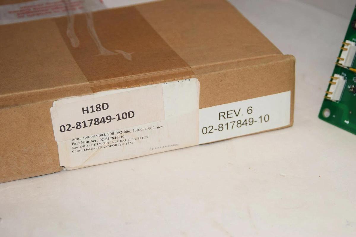 (NEW) EMERSON / LIEBERT 02-817849-10 Rev 6 02-806802-00 Rev 5 HMI-II Assy Board