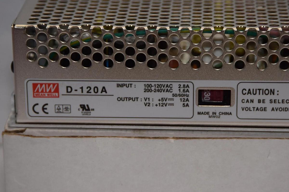 (NEW) MEAN WELL D-120A 120/240Vac 2.8/1.6A Power Supply